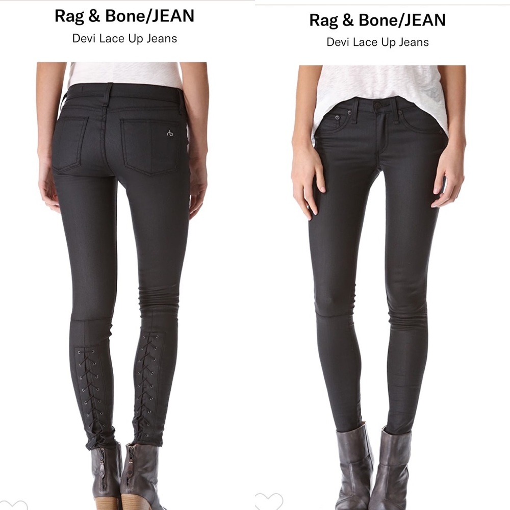 Rag & bone Devi lace up jean